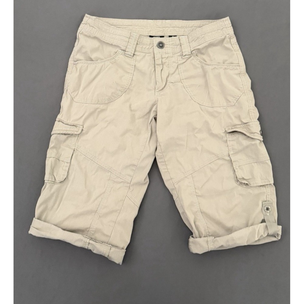 Kuhl Capri Pants Womens 4 Beige Kontra Roll Up Cargo Hiking Outdoors Pockets